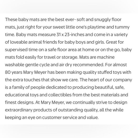 Mary Meyer Bestever Baby Mat, Elephant Pink - Picture 8 of 9